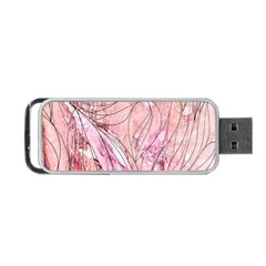 Flowing Petals Portable Usb Flash (one Side) by kaleidomarblingart