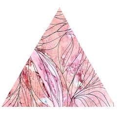 Flowing Petals Wooden Puzzle Triangle by kaleidomarblingart