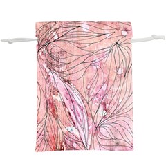 Flowing Petals  Lightweight Drawstring Pouch (xl) by kaleidomarblingart