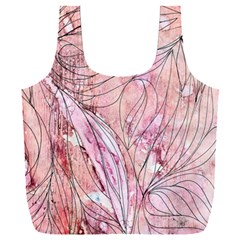 Flowing Petals Full Print Recycle Bag (xxxl) by kaleidomarblingart