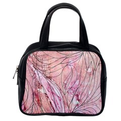 Flowing Petals Classic Handbag (one Side) by kaleidomarblingart