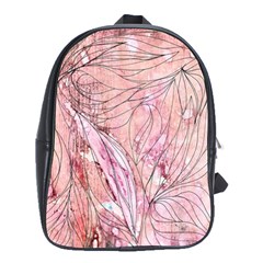 Flowing Petals School Bag (large) by kaleidomarblingart