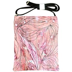 Flowing Petals Shoulder Sling Bag by kaleidomarblingart