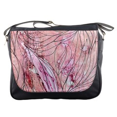 Flowing Petals Messenger Bag by kaleidomarblingart