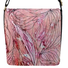 Flowing Petals Flap Closure Messenger Bag (s) by kaleidomarblingart