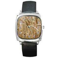 Wheat-field Square Metal Watch by SomethingForEveryone