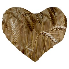 Wheat-field Large 19  Premium Heart Shape Cushions by SomethingForEveryone