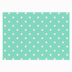 1950 Sea Foam Green White Dots Large Glasses Cloth (2 Sides) by SomethingForEveryone