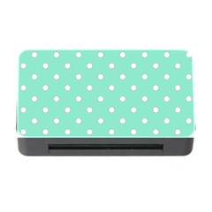 1950 Sea Foam Green White Dots Memory Card Reader With Cf by SomethingForEveryone