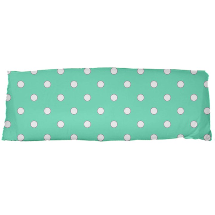 1950 Sea Foam Green White Dots Body Pillow Case Dakimakura (Two Sides)