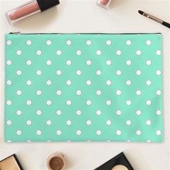 1950 Sea Foam Green White Dots Cosmetic Bag (xxl) by SomethingForEveryone