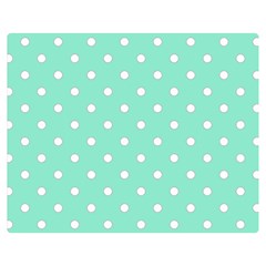 1950 Sea Foam Green White Dots Double Sided Flano Blanket (medium)  by SomethingForEveryone