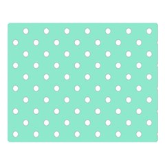 1950 Sea Foam Green White Dots Double Sided Flano Blanket (large)  by SomethingForEveryone