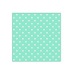 1950 Sea Foam Green White Dots Satin Bandana Scarf by SomethingForEveryone