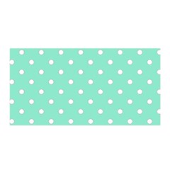 1950 Sea Foam Green White Dots Satin Wrap by SomethingForEveryone