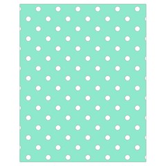 1950 Sea Foam Green White Dots Drawstring Bag (small) by SomethingForEveryone