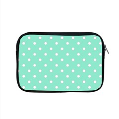 1950 Sea Foam Green White Dots Apple Macbook Pro 15  Zipper Case by SomethingForEveryone