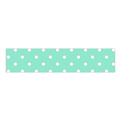 1950 Sea Foam Green White Dots Velvet Scrunchie by SomethingForEveryone