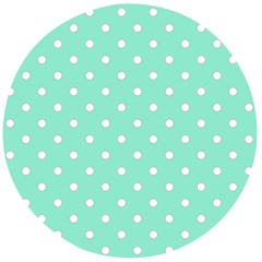 1950 Sea Foam Green White Dots Wooden Bottle Opener (round) by SomethingForEveryone