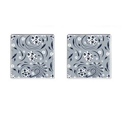 Folk Flowers Pattern Floral Surface Cufflinks (square) by Eskimos