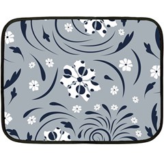 Folk Flowers Pattern Floral Surface Fleece Blanket (mini) by Eskimos