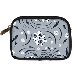 Folk Flowers Pattern Floral Surface Digital Camera Leather Case by Eskimos