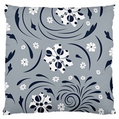 Folk Flowers Pattern Floral Surface Large Cushion Case (one Side) by Eskimos