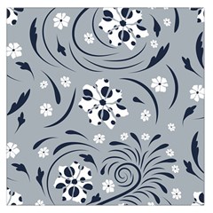 Folk Flowers Pattern Floral Surface Large Satin Scarf (square) by Eskimos