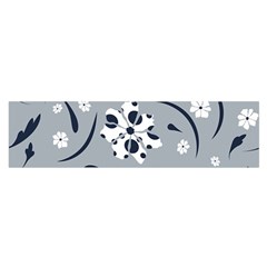 Folk Flowers Pattern Floral Surface Satin Scarf (oblong) by Eskimos