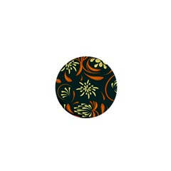 Folk Flowers Pattern Floral Surface 1  Mini Magnets by Eskimos