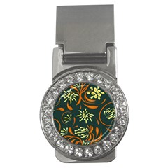 Folk Flowers Pattern Floral Surface Money Clips (cz)  by Eskimos