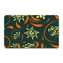 Folk Flowers Pattern Floral Surface Magnet (rectangular) by Eskimos