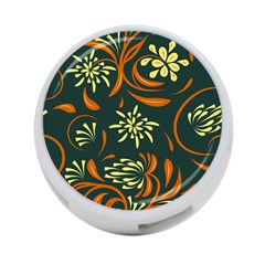 Folk Flowers Pattern Floral Surface 4-port Usb Hub (two Sides) by Eskimos