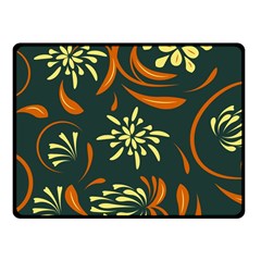 Folk Flowers Pattern Floral Surface Fleece Blanket (small) by Eskimos