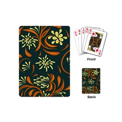 Folk Flowers Pattern Floral Surface Playing Cards Single Design (mini) by Eskimos