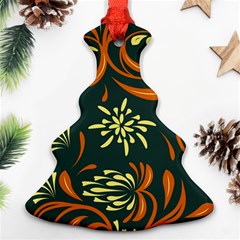 Folk Flowers Pattern Floral Surface Ornament (christmas Tree) 