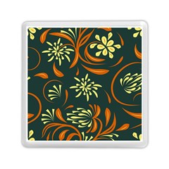 Folk Flowers Pattern Floral Surface Memory Card Reader (square) by Eskimos