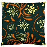 Folk flowers pattern Floral surface Standard Flano Cushion Case (One Side) Front