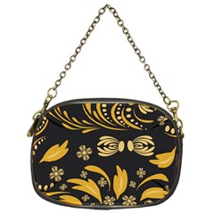 Folk Flowers Pattern Floral Surface Chain Purse (one Side) by Eskimos