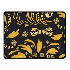 Folk Flowers Pattern Floral Surface Double Sided Fleece Blanket (small)  by Eskimos