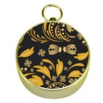 Folk flowers pattern Floral surface Gold Compasses Front