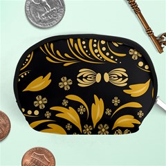 Folk Flowers Pattern Floral Surface Accessory Pouch (medium) by Eskimos