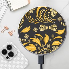 Folk Flowers Pattern Floral Surface Wireless Charger by Eskimos