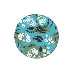 Folk Flowers Pattern Floral Surface Magnet 3  (round) by Eskimos