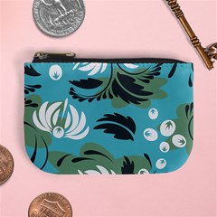 Folk Flowers Pattern Floral Surface Mini Coin Purse by Eskimos