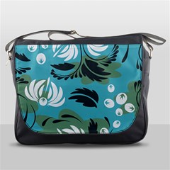 Folk Flowers Pattern Floral Surface Messenger Bag by Eskimos