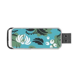 Folk Flowers Pattern Floral Surface Portable Usb Flash (one Side) by Eskimos