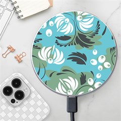 Folk Flowers Pattern Floral Surface Wireless Charger