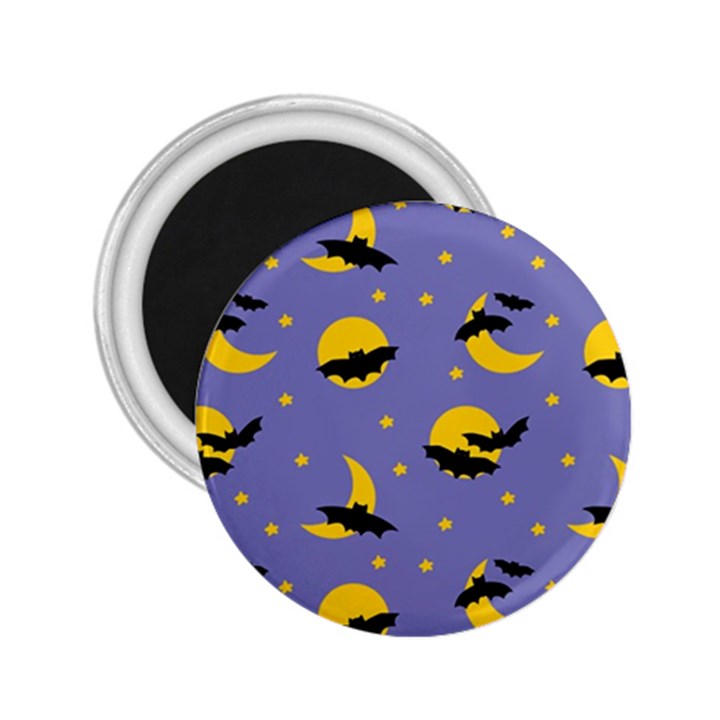 Bats With Yellow Moon 2.25  Magnets