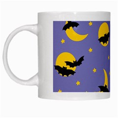 Bats With Yellow Moon White Mugs by SychEva